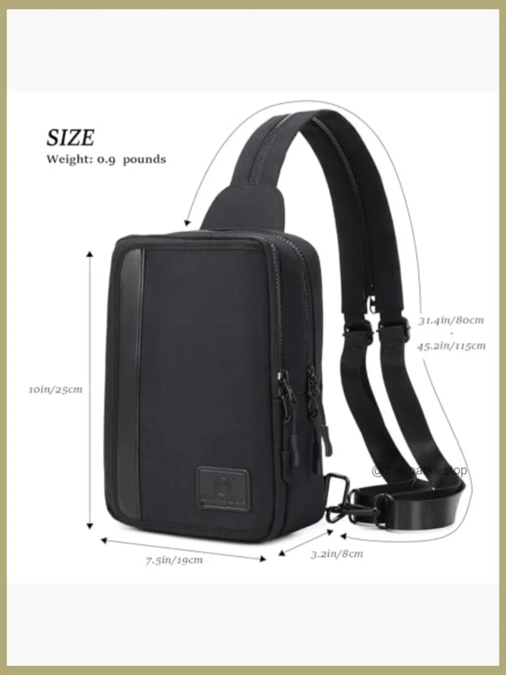 2-in-1 Nylon Sling Crossbody Backpack with Wipes Pouch & Bottle Pocket